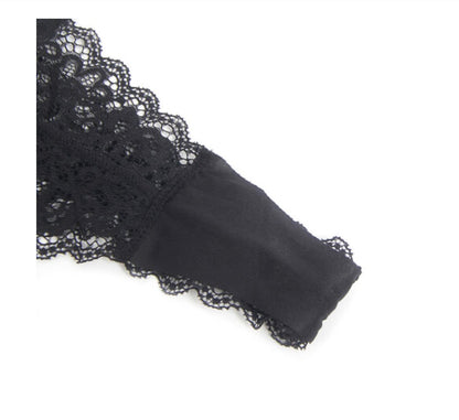 Guêpière en similicuir et string en dentelles - Subblime