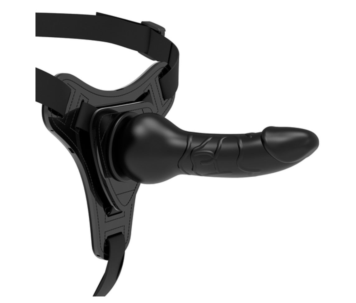 Harnais - Strap-on avec dildo en silicone noir - Fetish Submissive