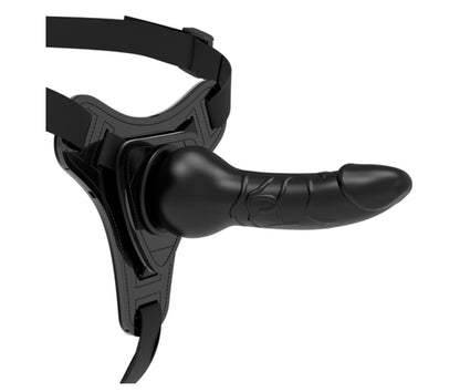 Harnais - Strap-on avec dildo en silicone noir - Fetish Submissive