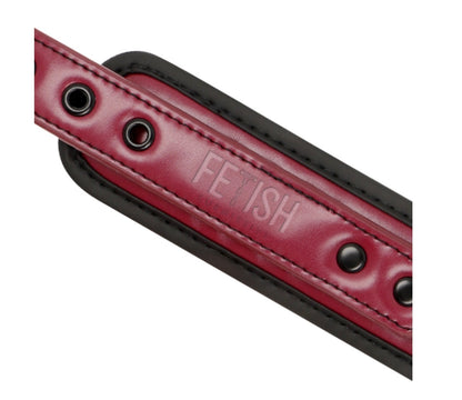 Collier et laisse rouge bordeaux - Fetish Submissive