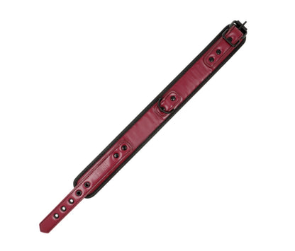 Collier et laisse rouge bordeaux - Fetish Submissive