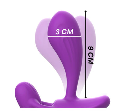Vibromasseur Unisexe Point G ou Point P Shelly duo violet - Intense