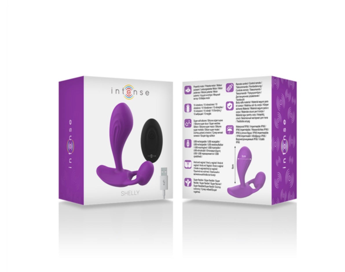 Vibromasseur Unisexe Point G ou Point P Shelly duo violet - Intense