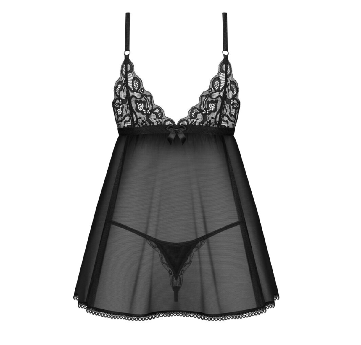 Babydoll et String Blomentis XS/S - Obsessive