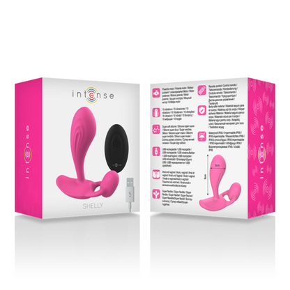 Vibromasseur Unisexe point G et point P Shelly duo Rose - Intense