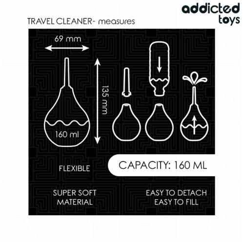 Poire à Lavement Travel Cleaner 160 - Addicted Toys