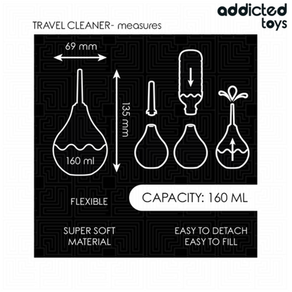 Poire à Lavement Travel Cleaner 160 - Addicted Toys