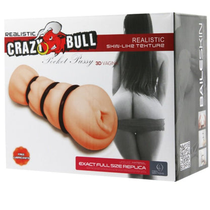 Realistic Vagina Masturbator with Rings - Crazy Bull