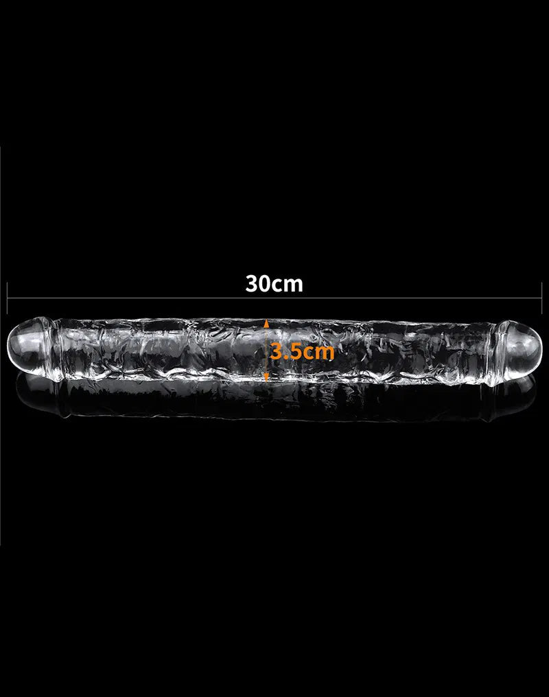 Gode - Dildo à Double Extrémité Transparent Flawless Clear - LoveToy