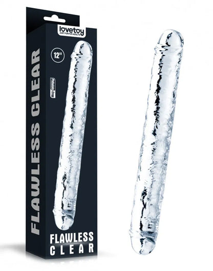Gode - Dildo à Double Extrémité Transparent Flawless Clear - LoveToy