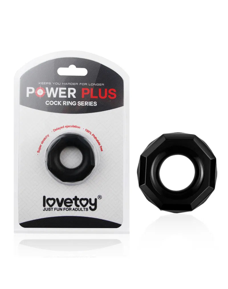 Cockring Power Plus Noir - LoveToy