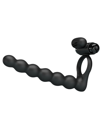 Vibrating cock ring with double penetration Hercules - PrettyLove