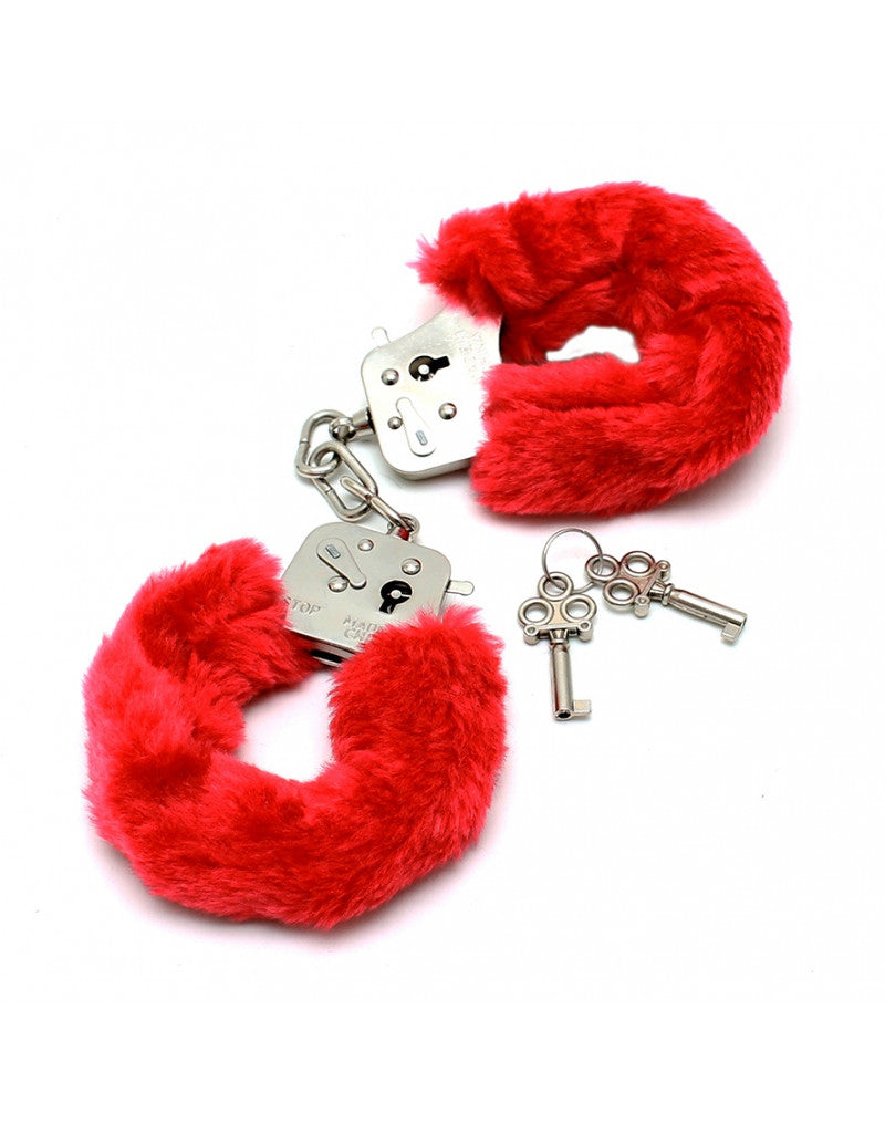 Red Fuzzy Handcuffs - Rimba Bondage Play