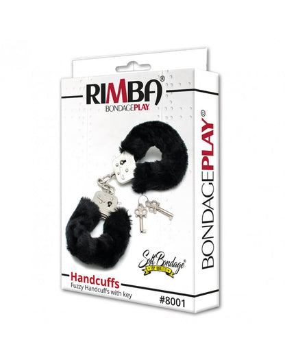 Black Fuzzy Handcuffs - Rimba Bondage Play