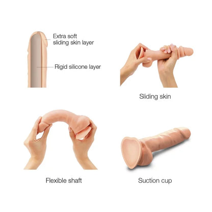 Dildo - Gode Sliding Skin Réaliste L - Stap-On-Me