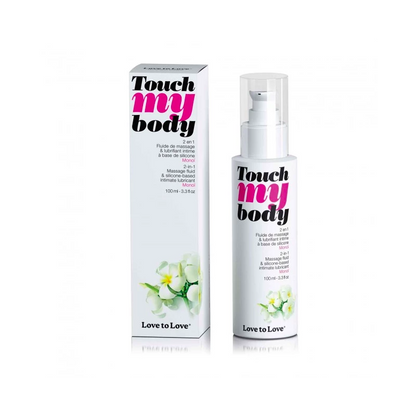 Huile de massage et lubrifiant Silicone Touch My Body parfum Monoï - Love to Love